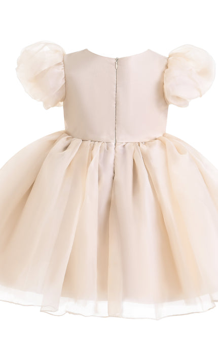 kids atelier tulleen Champagne D'Amico Floral Teacup Dress