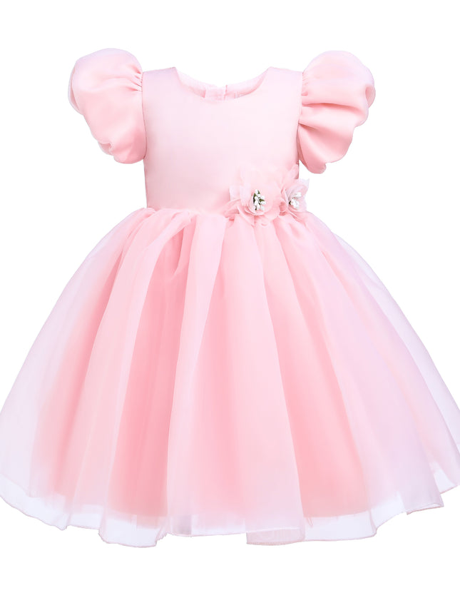 kids atelier tulleen Pink D'Amico Floral Teacup Dress