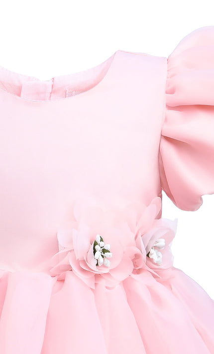 kids atelier tulleen Pink D'Amico Floral Teacup Dress