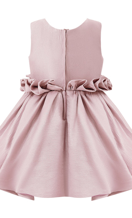 kids atelier tulleen Purple Ruffle Waist Formal Dress