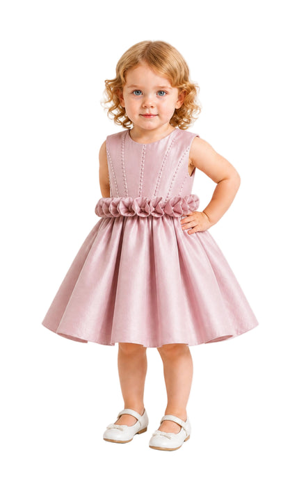 kids atelier tulleen Purple Ruffle Waist Formal Dress