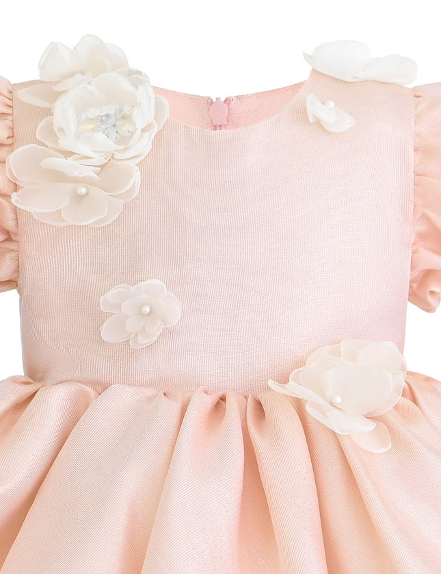 kids atelier Tulleen Pink Isolde Floral Dress