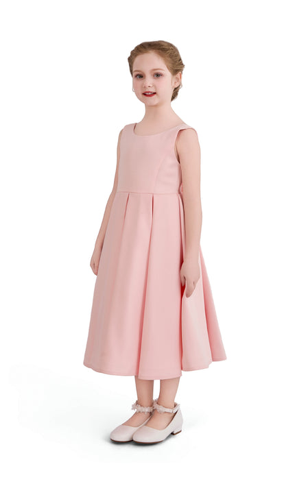 kids atelier tulleen Pink Satin Bow-Back Dress