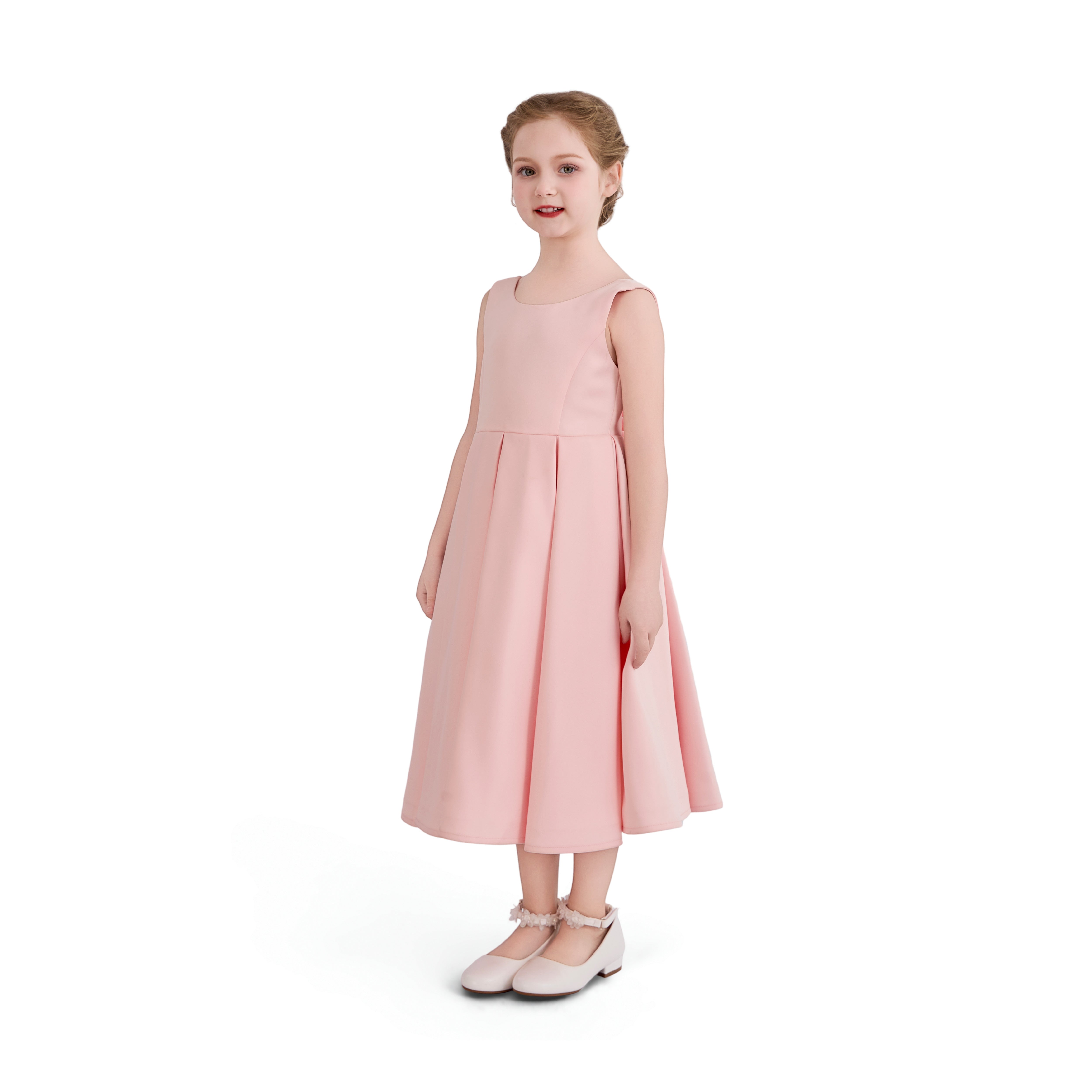 Pink Redwooda Satin Bow-Back Dress 5Y / Pink