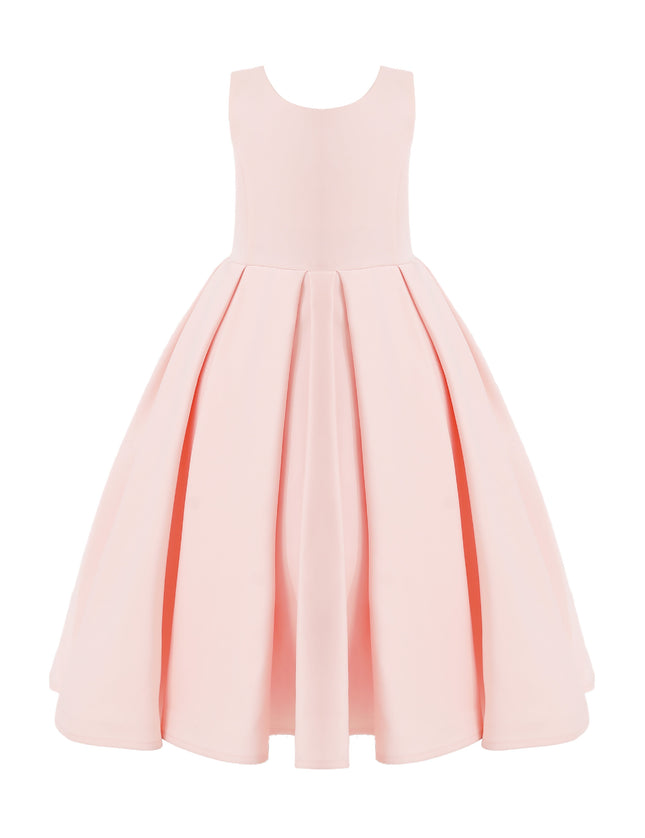 kids atelier tulleen Pink Satin Bow-Back Dress