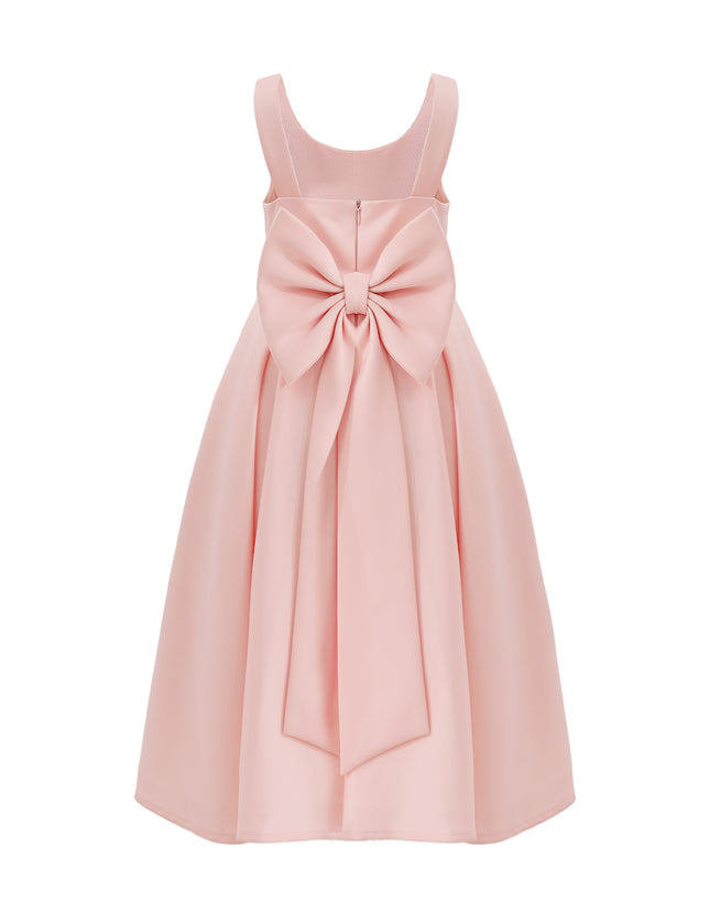 kids atelier tulleen Pink Satin Bow-Back Dress