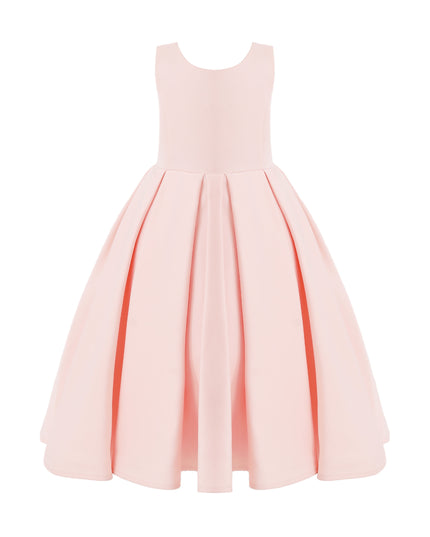 kids atelier tulleen Pink Satin Bow-Back Dress
