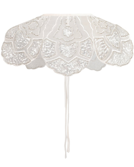 kids atelier tulleen White Floral Embroidered Stole