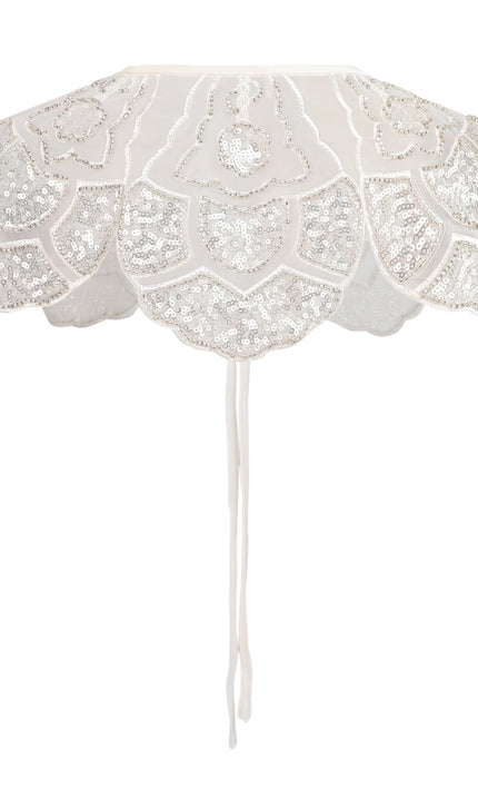 kids atelier tulleen White Floral Embroidered Stole