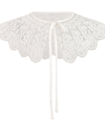 Kids atelier tulleen White Lace Ribbon Stole