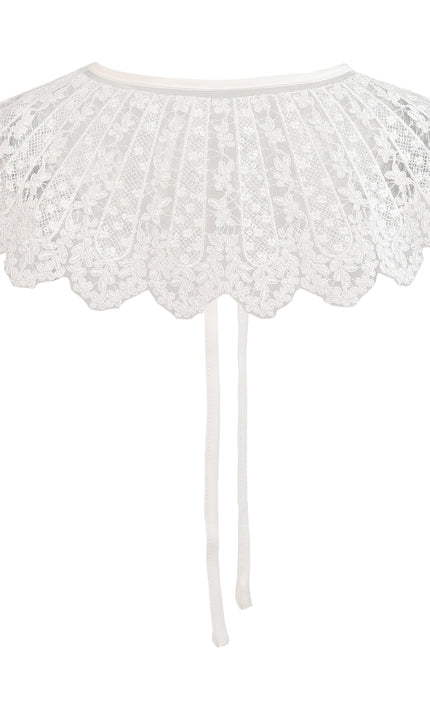 Kids atelier tulleen White Lace Ribbon Stole