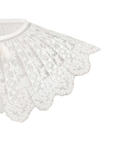 Kids atelier tulleen White Lace Ribbon Stole