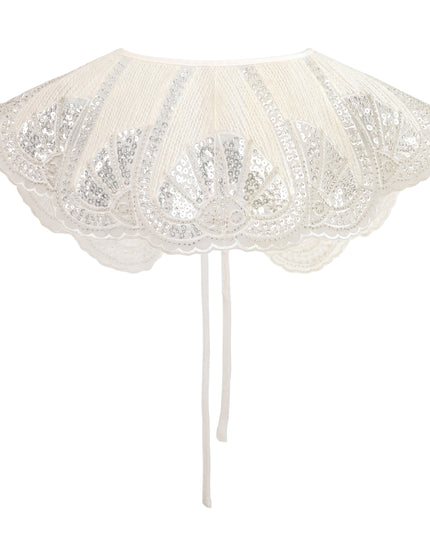 kids atelier tulleen  White Sequin Lace Stole