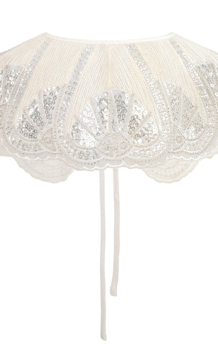 kids atelier tulleen  White Sequin Lace Stole