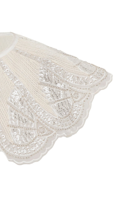 kids atelier tulleen  White Sequin Lace Stole
