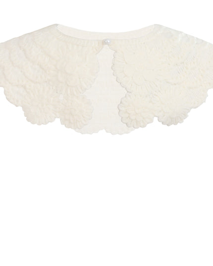 kids atelier tulleen White Floral Lace Stole