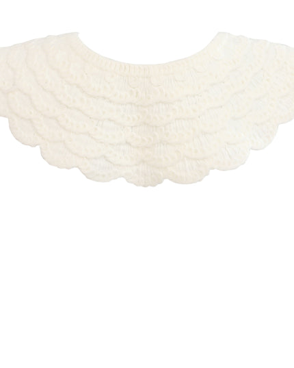 kids atelier tulleen White Floral Lace Stole