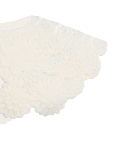 kids atelier tulleen White Floral Lace Stole