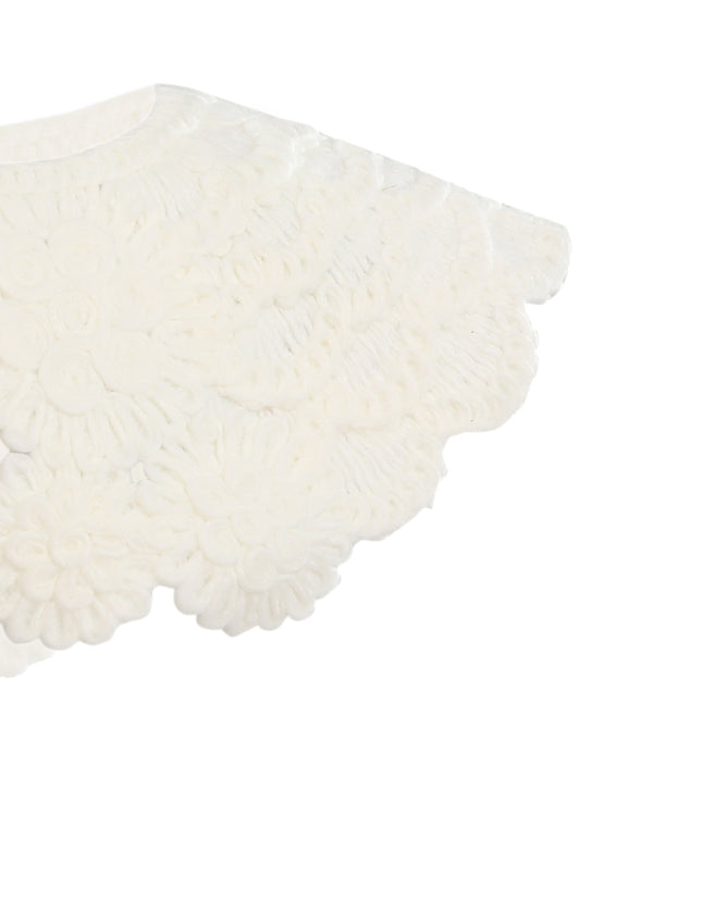 kids atelier tulleen White Floral Lace Stole