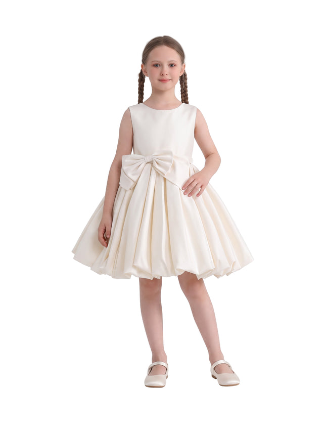 kids atelier tulleen Ivory Kalina Tulle Pleated Dress
