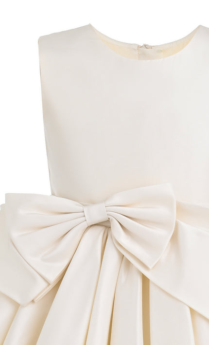 kids atelier tulleen Ivory Kalina Tulle Pleated Dress