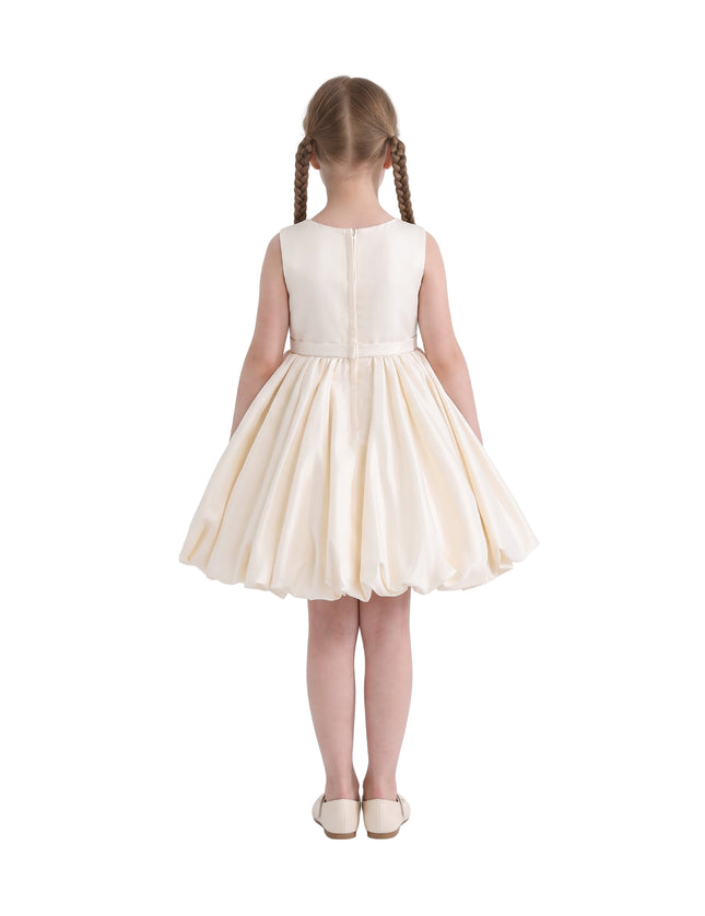 kids atelier tulleen Ivory Kalina Tulle Pleated Dress