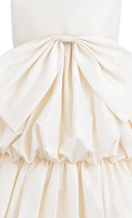 kids atelier tulleen Champagne Marina Satin Tiered Dress