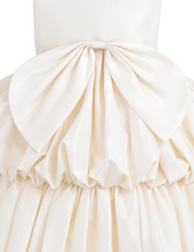kids atelier tulleen Champagne Marina Satin Tiered Dress