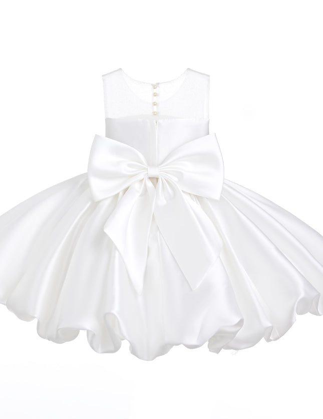 kids atelier tulleen Ivory Zorina Party Dress with Floral Accent