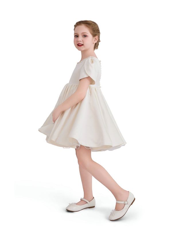 Ivory Suncrestia Pearl-Accented Occasion Dress