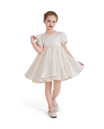 tulleen Ivory Suncrestia Pearl-Accented Occasion Dress