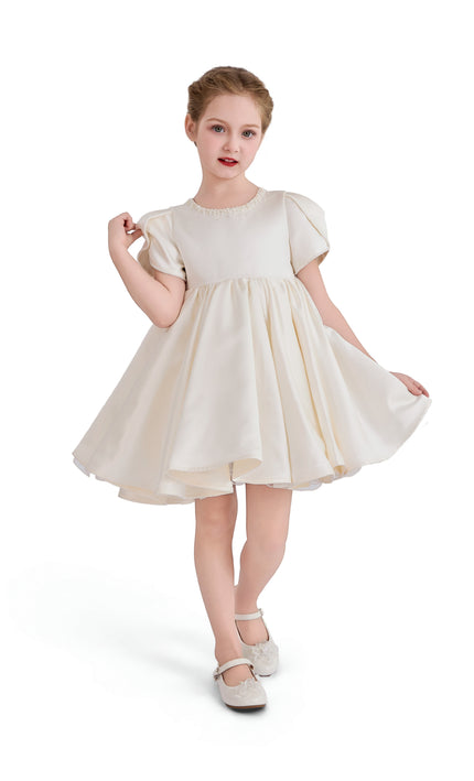 tulleen Ivory Suncrestia Pearl-Accented Occasion Dress