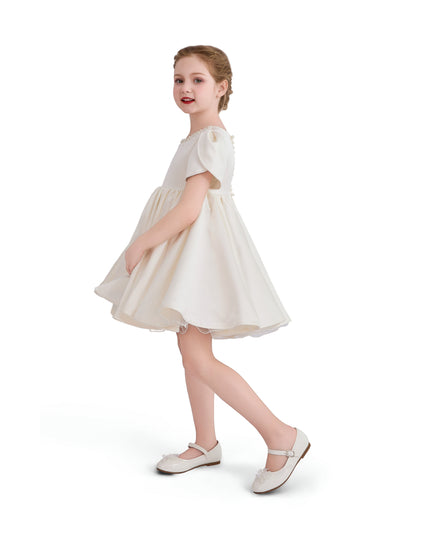 tulleen Ivory Suncrestia Pearl-Accented Occasion Dress