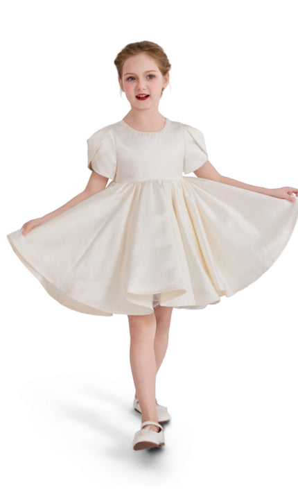tulleen Ivory Suncrestia Pearl-Accented Occasion Dress