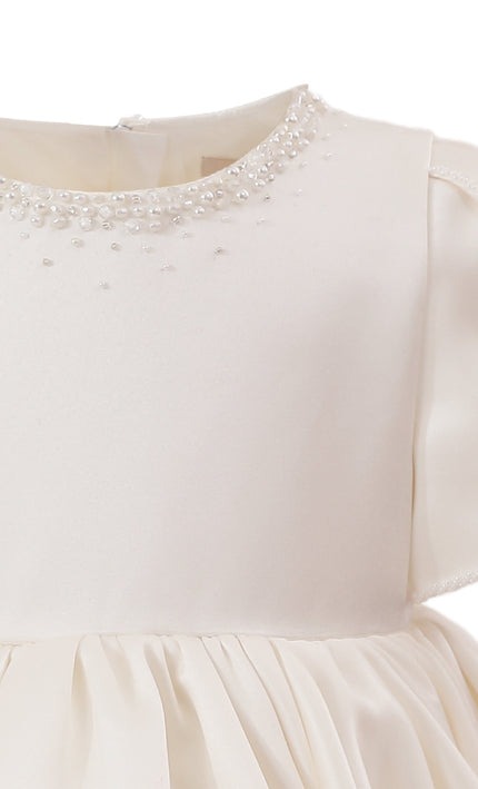tulleen Ivory Suncrestia Pearl-Accented Occasion Dress