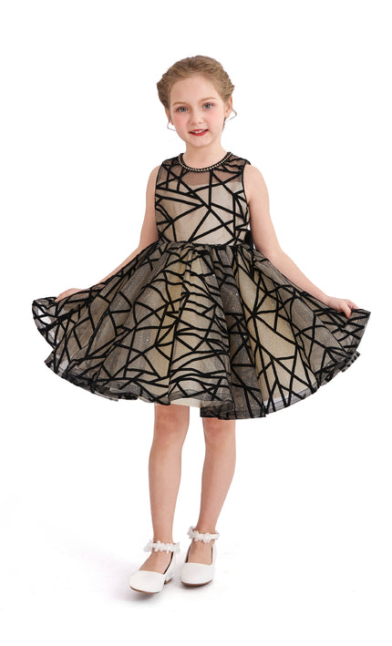 tulleen Beige Belvedra Pearl-Trim Ribbon Dress