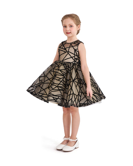 tulleen Beige Belvedra Pearl-Trim Ribbon Dress