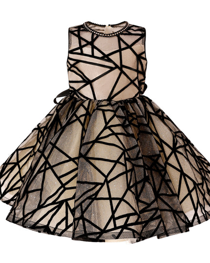 tulleen Beige Belvedra Pearl-Trim Ribbon Dress