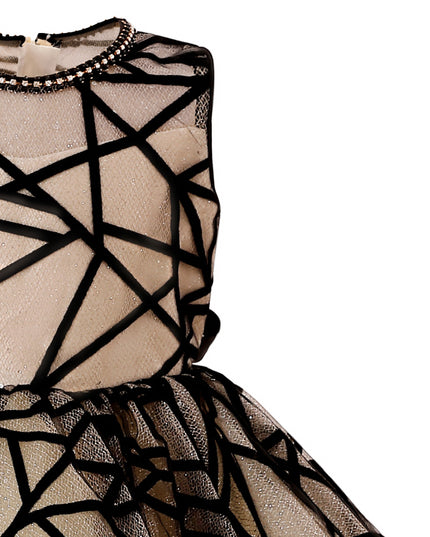 tulleen Beige Belvedra Pearl-Trim Ribbon Dress