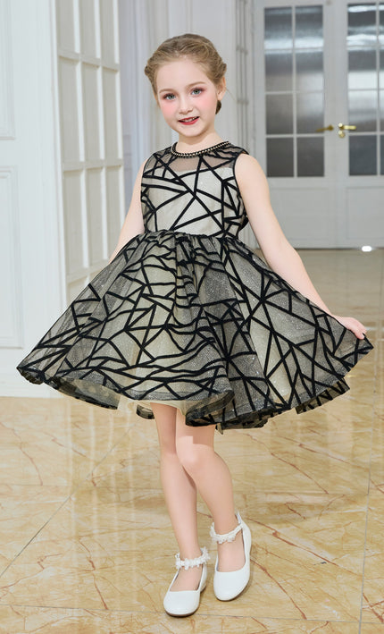 tulleen Beige Belvedra Pearl-Trim Ribbon Dress