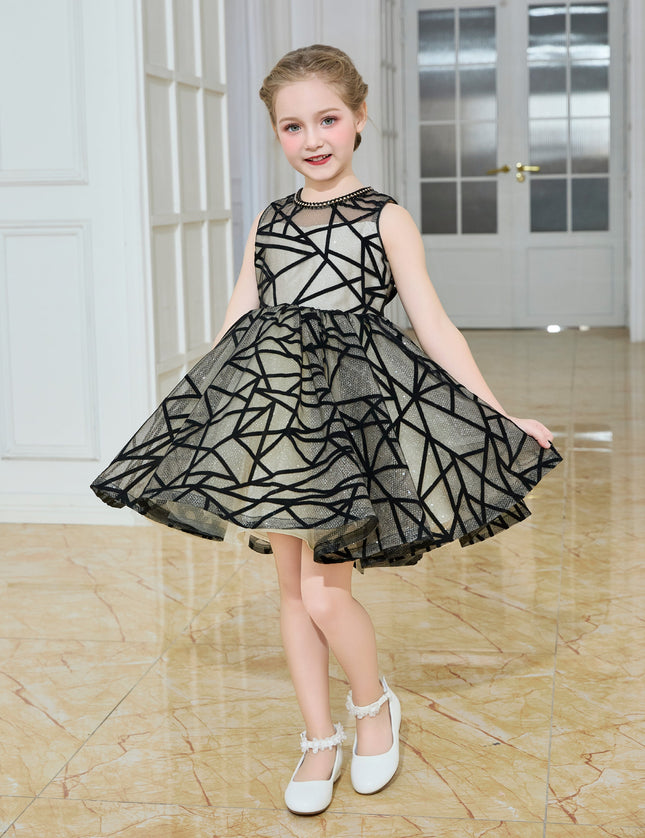 tulleen Beige Belvedra Pearl-Trim Ribbon Dress