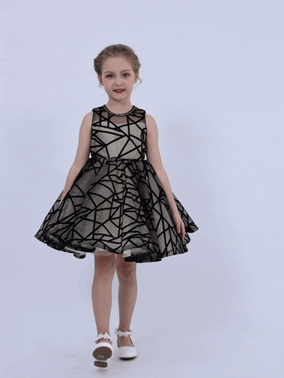 tulleen Beige Belvedra Pearl-Trim Ribbon Dress