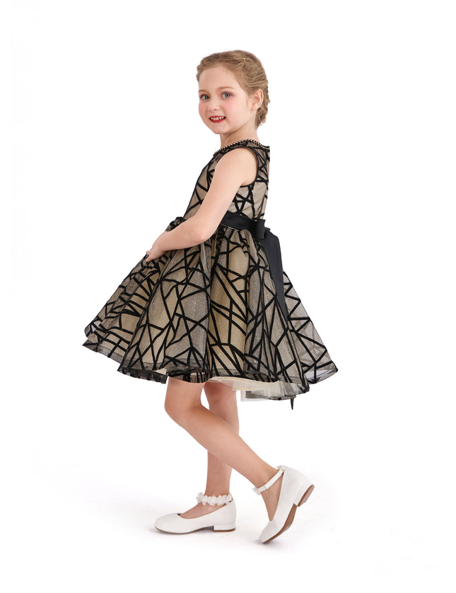 tulleen Beige Belvedra Pearl-Trim Ribbon Dress