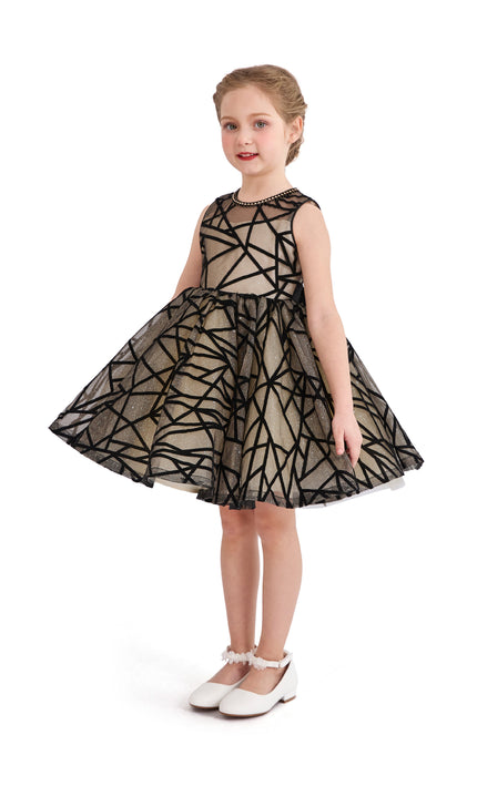 tulleen Beige Belvedra Pearl-Trim Ribbon Dress
