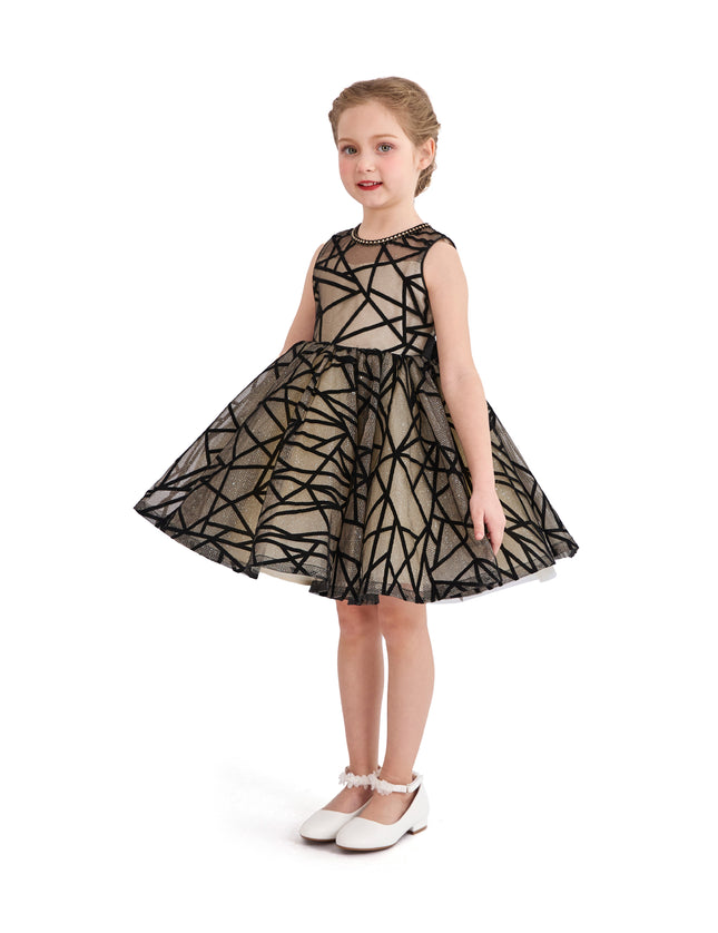 tulleen Beige Belvedra Pearl-Trim Ribbon Dress