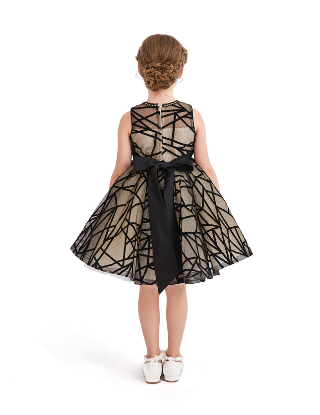 tulleen Beige Belvedra Pearl-Trim Ribbon Dress