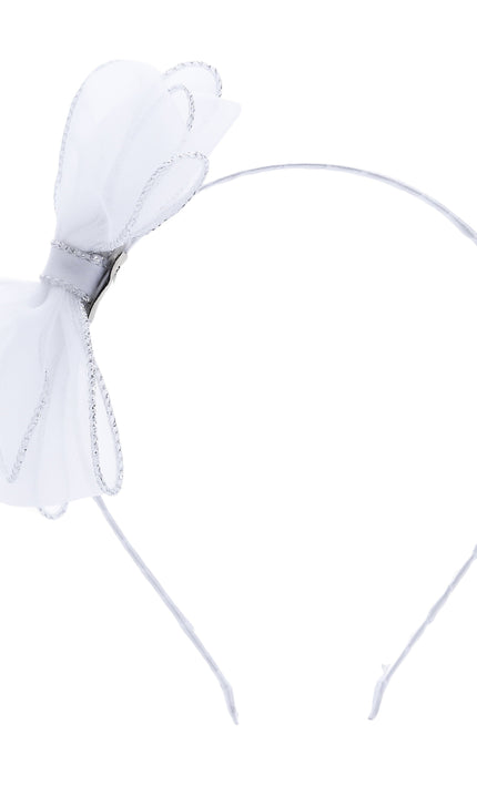 kidsatelier-Tulleen-White Shimmer Bow Headband