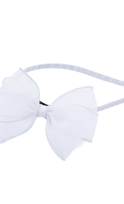 kidsatelier-Tulleen-White Shimmer Bow Headband