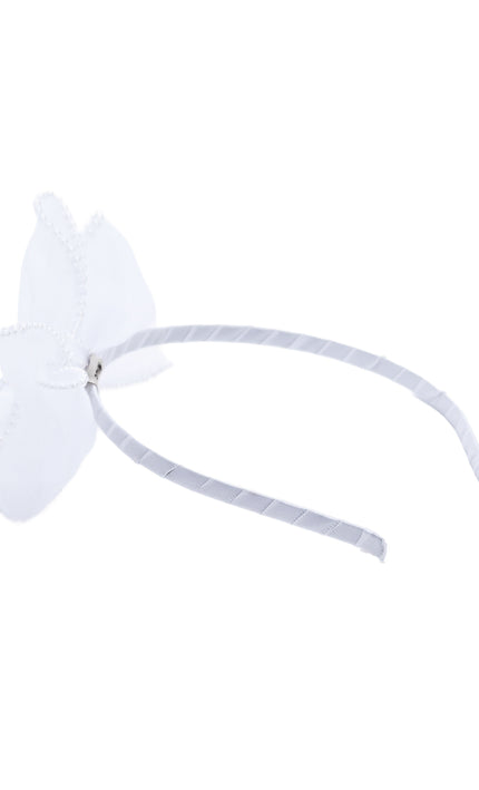 kidsatelier-Tulleen-White Pearl Bow Headband