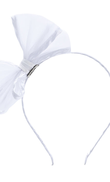 kidsatelier-Tulleen-White Sheer Bow Headband